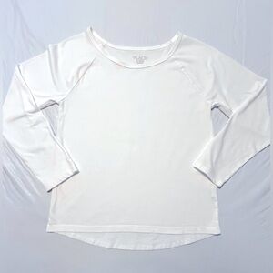 Children’s Place Girls White Long Sleeve Shirt Size L 10/12 Top